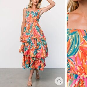 Baltic Born Kitts Tiered Dress | Tropical - NWT